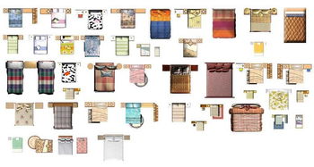 室內床上用品平面彩圖與CAD圖紙資源下載指南